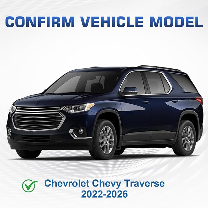 Roof Rack Cross Bars Compatible with Chevrolet Chevy Traverse 2022-2026, 300LBS Heavy Duty Adjustable Aluminum Cargo Bar for Rooftop Carrier, Cross Bars for Luggage, Kayak, Canoe, Bike, Snowboard