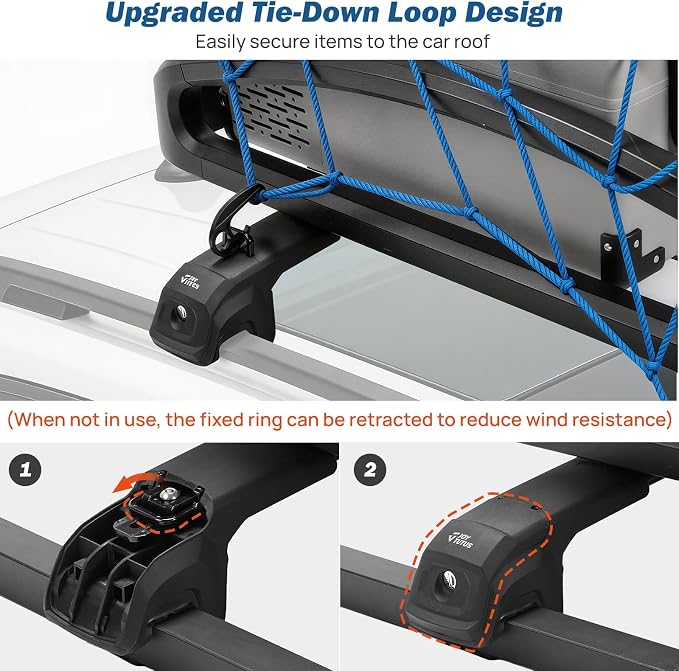 JOYTUTUS 300lbs Lockable Roof Rack Cross Bars Compatible with Subaru Crosstrek 2024-2026 with Raised Side Rails (Not for Wilderness), Heavy Duty Aluminum Anti-Theft Roof Rails Crossbars Luggage Rack