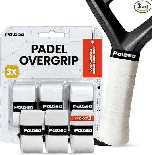 Palbea Padel Racket Grip Tape - Packs of 3/6/12/22/60. Padel Tennis Racket Grip Tape - Padel Tennis Grips Overgrip for Sweat Absorption & Non-Slip. Also Suitable as Tennis Racquet Grip Wrap Tape.