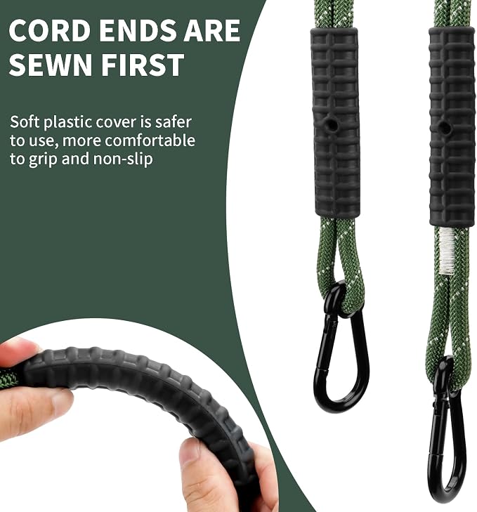 Heavy Duty Tree Swing Ropes, Hammock Tree Straps Hanging Kit, for Outdoor Swings Hammock Playground Set Accessories (10ft,121",Green,1Pack)