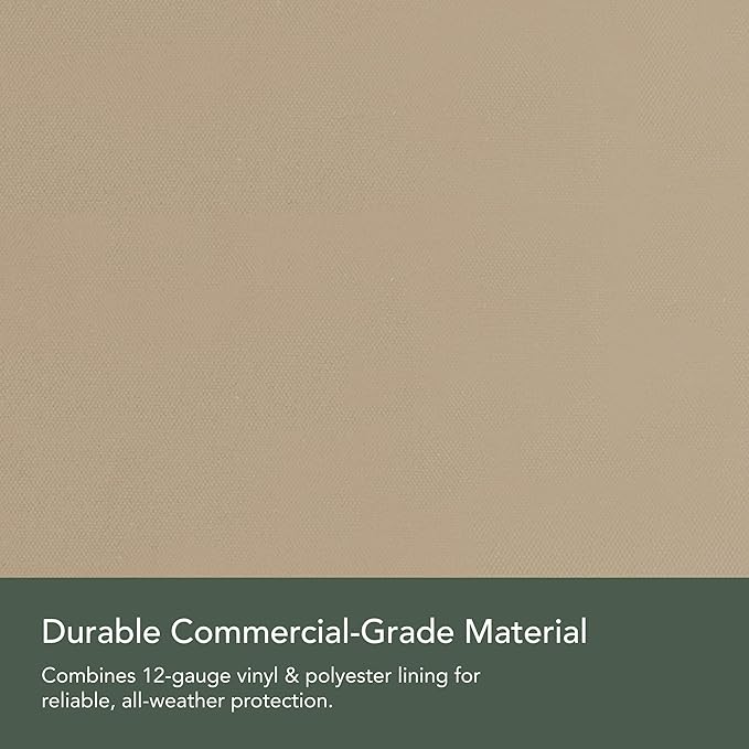Covermates Hammock Cover – Classic 12-Gauge Vinyl, Weather-Resistant, Polyester Lining, Adjustable Buckle Straps & Lightweight Protection, 188W x 58D x 20H, Classic Tan