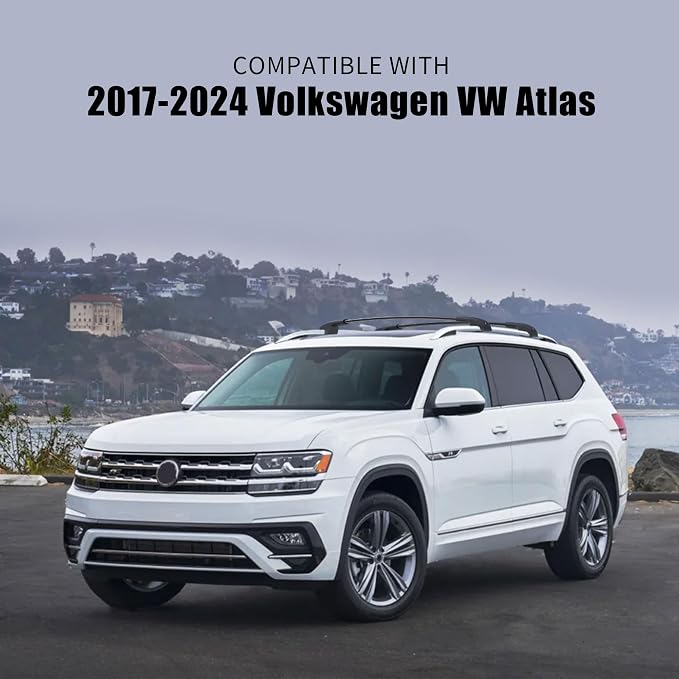 300LBS Lockable Roof Rack Cross Bars Compatible with 2017-2026 VW Atlas, Heavy Duty Aluminum Crossbars CrossBars for Cargo Luggage Kayak Bicycles Canoe