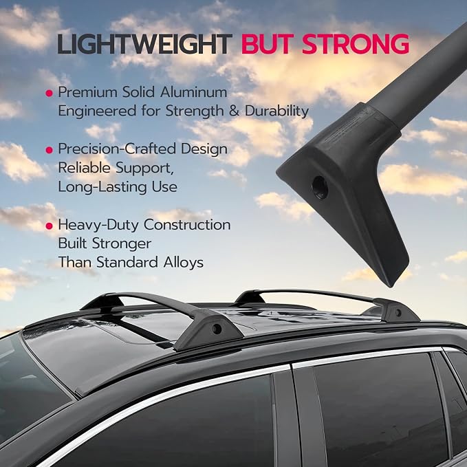 165lbs Roof Rack Cross Bars Compatible with Toyota RAV4 2019 2020 2021 2022 2023 2024 2025, Aluminum Crossbars Rooftop Cargo Bars Kayak Bike Luggage Snowboard Carrier