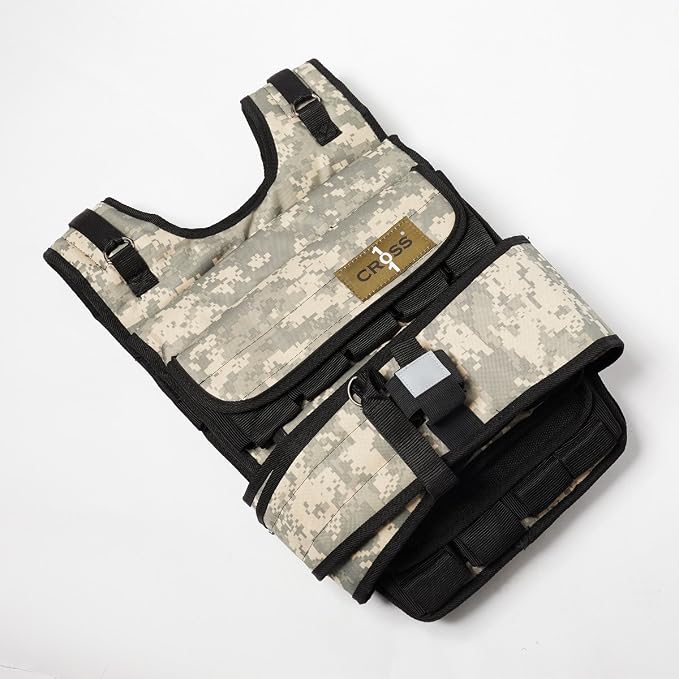 CROSS101 20LBS - 140LBS Adjustable Weighted Vest With Shoulder Pads Option for Men and Women