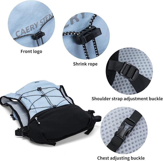 Lightweight Hydration Backpack, 1.5L Water Bag Running Vest | Marathon, Hiking, Cycling, Breathable Adjustable Design, Men & Women
