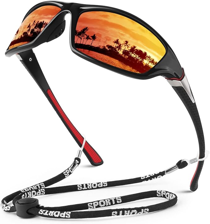 WEAROYO Polarized Sports Sunglasses for Men Women,Fishing Driving Rectangular Goggles UV400 Protection