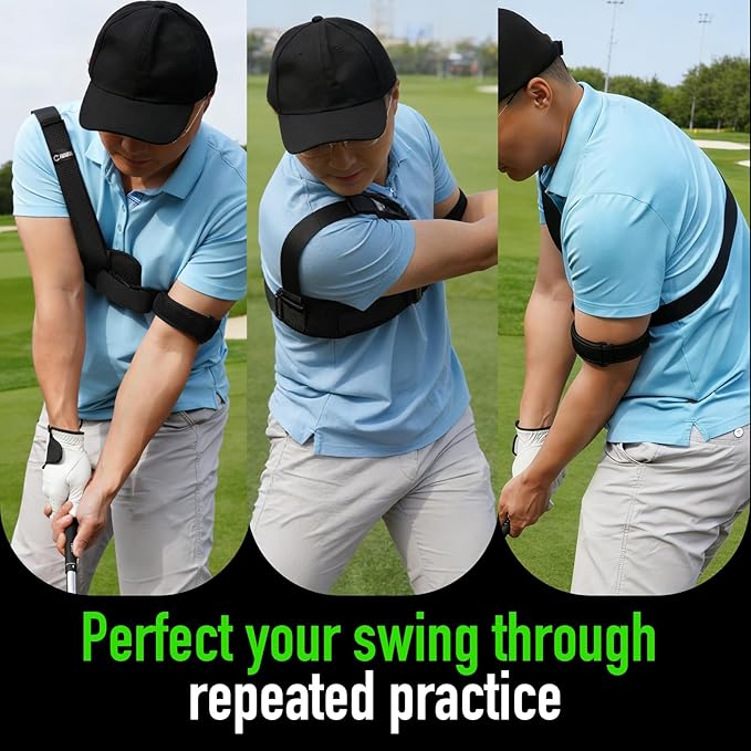 GAIARENA Golf Trail Arm Swing Aid Slider Golf Training Aid, Trainer Equipment to Eliminate Slices & Chicken Wing Swing, Gifts for Men Women Beginner Golfers
