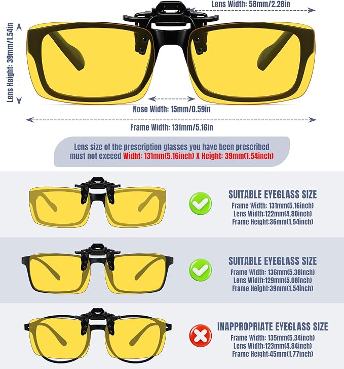 STORYCOAST Clip On Sunglasses for Men Women Polarized Fit Over Prescription Glasses Sports Fishing Driving