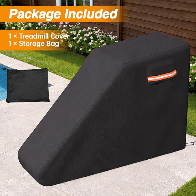 EVRBUL Treadmill Cover Heavy Duty Waterproof Dustproof Running Machine Cover Home Gym Exercise Workout Equipment Protective with Air Vents Reflective Strip Drawstring