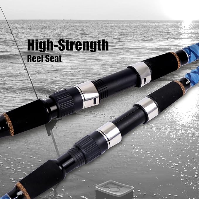 Fiblink Surf Spinning Fishing Rod Carbon Travel Surf Rod 2 Piece/3 Piece/4 Piece Spinning Fishing Rod 9'/10'/11'/12'/15'