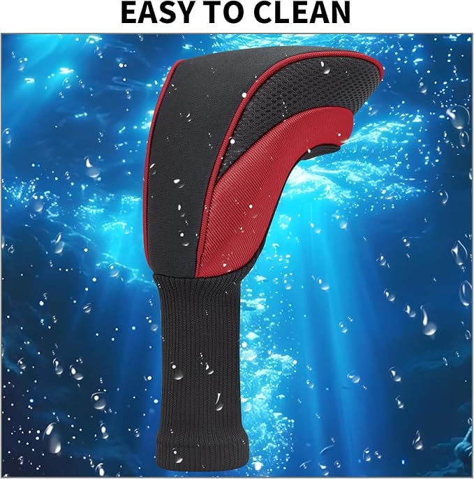 Golf Club Head Covers for Woods 3/4/5/6 Pieces Long Neck Mesh Sports Golf Club Headcovers Set with Interchangeable No. Tags 3 4 5 6 7 X Golf Accessories for Men Women
