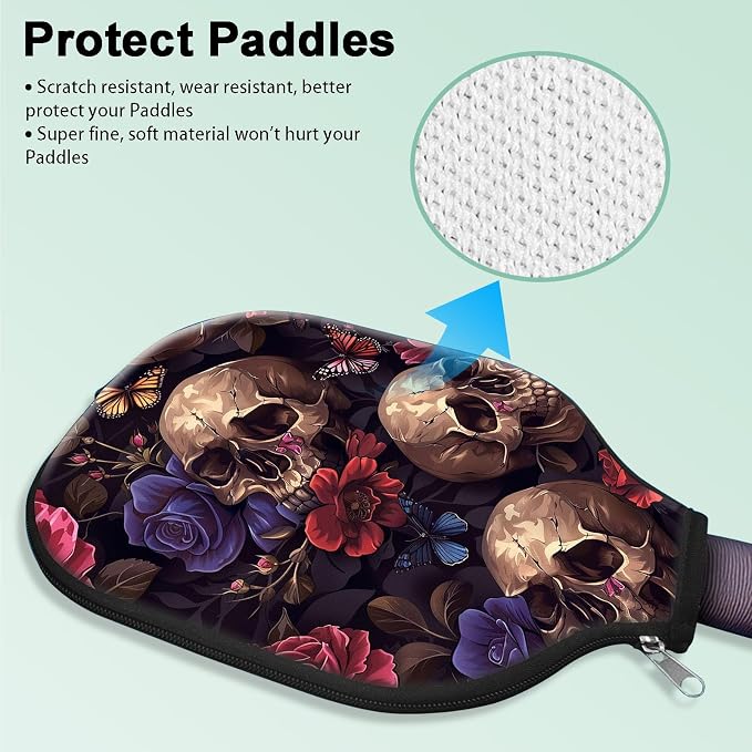 Pickleball Paddle Cover- Premium Water-Resistant Racket Sleeves with Reinforced Zippers, Universal Fit for USAPA Standard Paddles, Extra Padding Protection 6