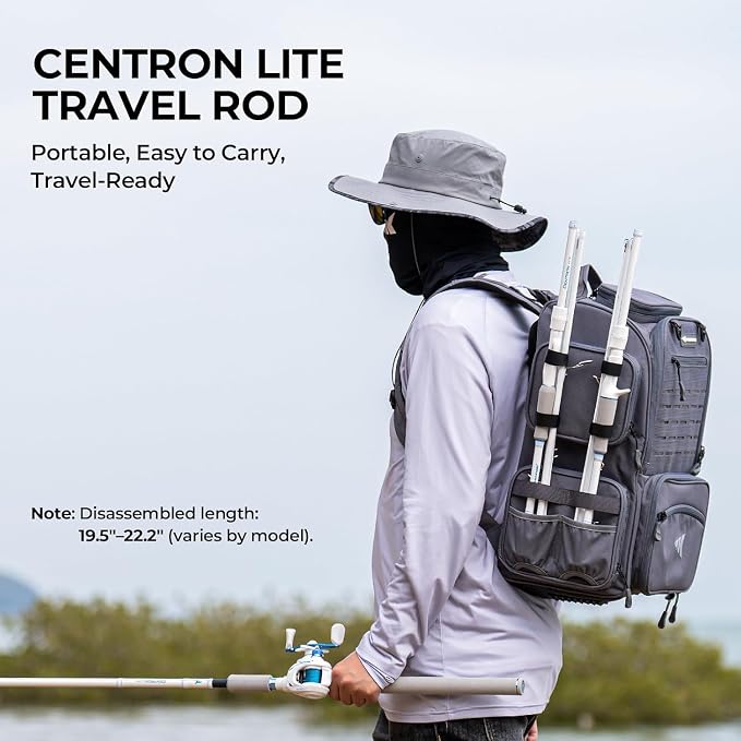 KastKing Centron Lite Travel Fishing Rods with Extra Twin-Tip | Portable 4/5 Piece Fishing Rods, Extra Twin-Tip, IM6 Graphite Blanks, Stainless Steel Guides W/Ceramic Rings, EVA Handle