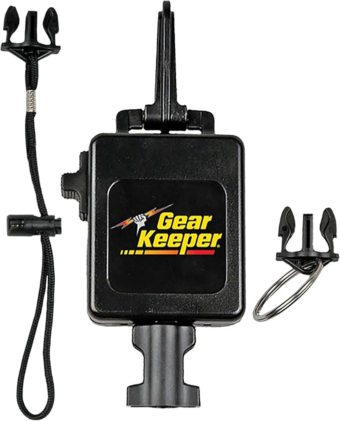 Gear Keeper Scuba Dive Light & Underwater Camera Retractor - Retractable Tether to Keep Scuba Gear Secure & Accessible - Snap Clip Mount & QC-II Split Ring - Scuba Diving Accessories - Made in USA