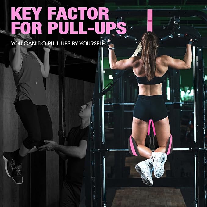 Ayombo Pull Up Assistance Bands, Resistance Bands for Pull Up Bar Workout, Adjustable Heavy Duty Pull Up Assist Equipment with 4 Assistance Bands, Home Gym Fitness Exercise Strength Training