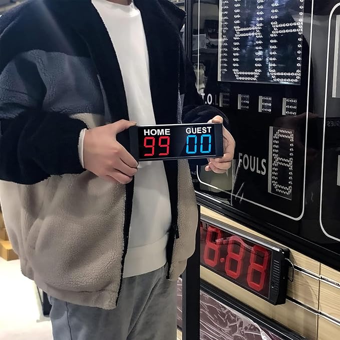 YZ LED Portable Digital Scoreboard, Tabletop Electronic Scoreboard with Remote, Score Keeper for Games Cornhole/Basketball/Ping Pong/Baseball/Tennis/Volleyball Indoor Outdoor
