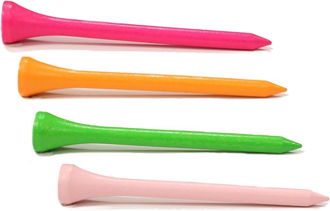 500-2 3/4" One-Piece Seamless Golf Tees by JP Lann (Neon) 500-2 3/4" One-Piece Seamless Golf Tees by JP Lann (Neon)