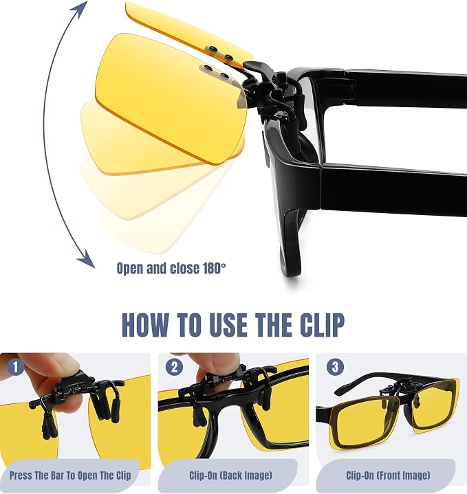STORYCOAST Clip On Sunglasses for Men Women Polarized Fit Over Prescription Glasses Sports Fishing Driving