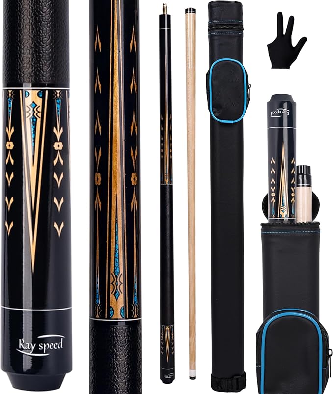 Pool Cue Stick Low Deflection Shaft Billiard Cue Stick with Hard Case 19-20 oz Professional Pool Stick