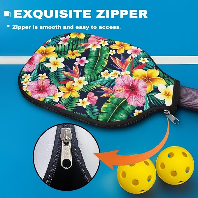 Blue Camo Corgi Pattern Print Pickleball Paddle Covers Only Paddles Holder Sleeve Fits Most Rackets