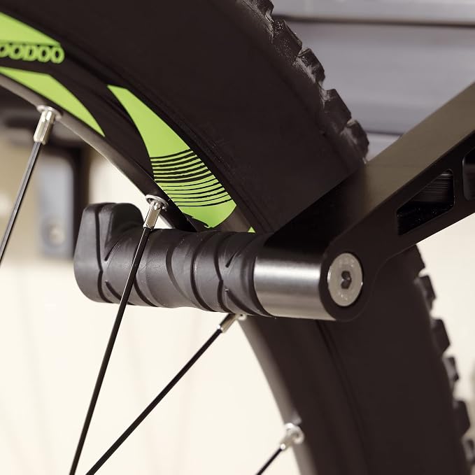 CyclingDeal Bike Wall Mount Rack - Adjustable Indoor Outdoor Storage Vertical Cycling Hook Hanger Organiser - Safe & Secure for Storing MTB Road Bicycles in Garage or Home - Upgraded 3 Bikes