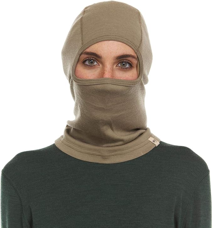 100% Merino Wool Balaclava - Winter Ski Mask - Face Mask - Cold Weather Gear