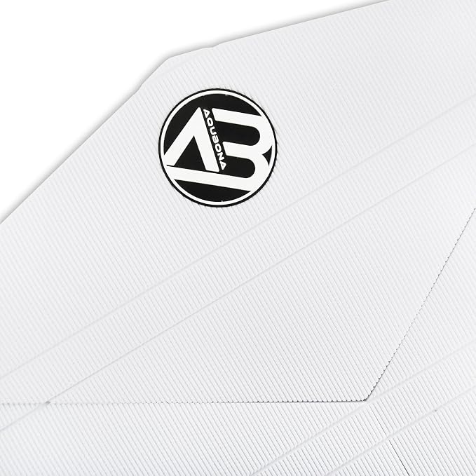 11 Piece Surf Small Deck Traction Pad Premium EVA Grip Foam with Adhesive for Longboard Paddleboard Surfboard, Deck Pad/Traction Pad/Tail Pads White, Black