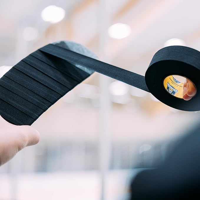 Howies Hockey Tape | 6-Pack Combos of Cloth Stick Tape (White/Black) & Shin Pad Tape (Clear) | Pro Grip & Durability | Made in USA