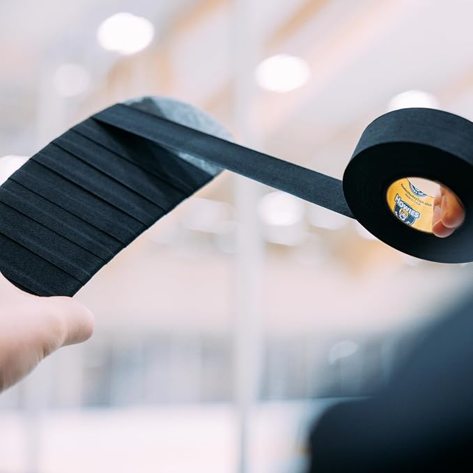Howies Hockey Tape | 6-Pack Combos of Cloth Stick Tape (White/Black) & Shin Pad Tape (Clear) | Pro Grip & Durability | Made in USA