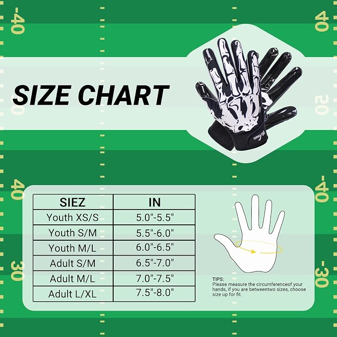 Football Gloves for Youth and Adult Men,Sticky Adhesive Palms Receiver Gloves,Grip Boost Flag Football Accessories Gifts for Family and Friends