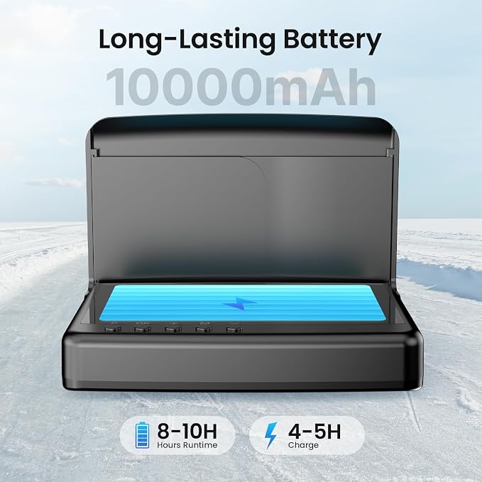 Eyoyo Underwater Fishing Camera 5-Inch: 720P DVR Recording 32GB, 8 IR Night Lights, 10000mAh Battery, 66 FT Cable Portable Fish Finder for Lake, Boat, Ice Fishing Gear