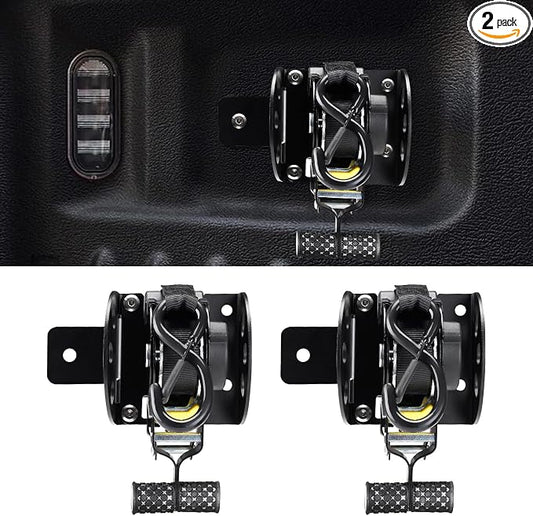 Hifybaty Retractable Ratchet Straps Compatible with 2022-2025 Ford Maverick Retracting Straps Auto Retract Securing Strap Tie Down System for 2024 Maverick Truck Bed Accessories