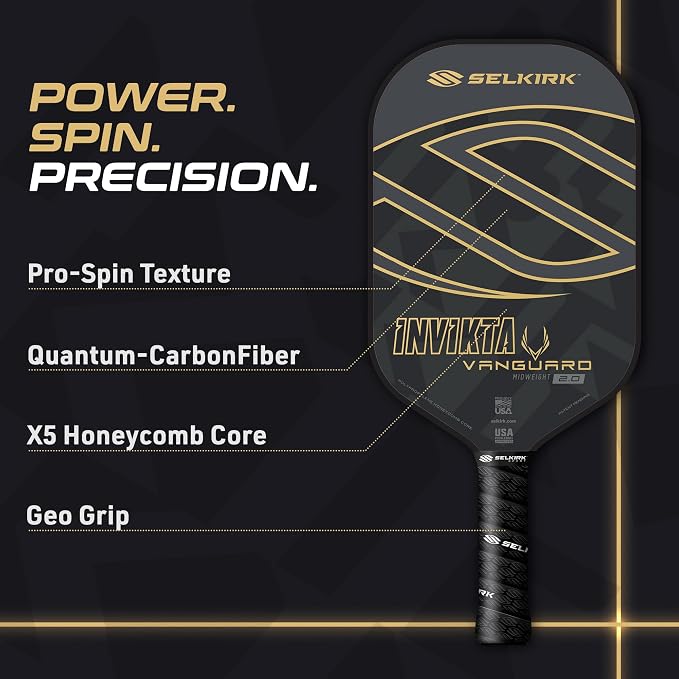 Selkirk Sport Vanguard Hybrid Pickleball Paddle | Carbon Fiber Pickleball Paddle with a Polypropylene X5 Core | Pickleball Rackets