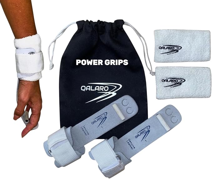 Hook & Loop Leather Grips for Girls Gymnastics | Dowel Grips, 4" Wristbands | Gymnastics Grips for Girls | Youth Bar Grips | Gymnastics Gloves