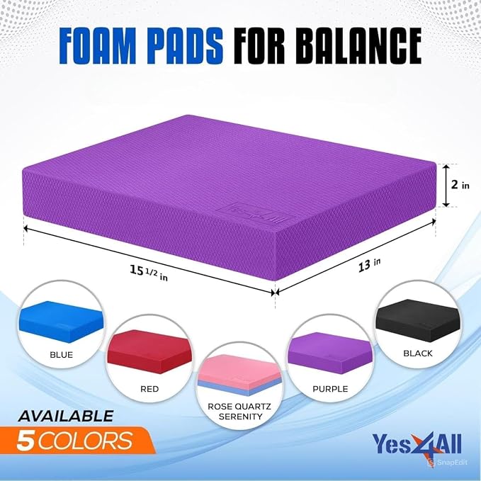 Yes4All 2-in-1 Professional Wooden Balance Boards & Slant Board + Balance Pad