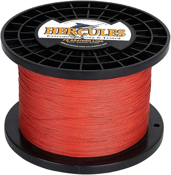 HERCULES Cost-Effective Super Cast 8 Strands Braided Fishing Line 10LB to 300LB Test for Salt-Water,109/328/547/1094 Yards(100M/300M/500M/1000M),Diam.#0.12MM-1.2MM,Hi-Grade Performance,Variety Colors