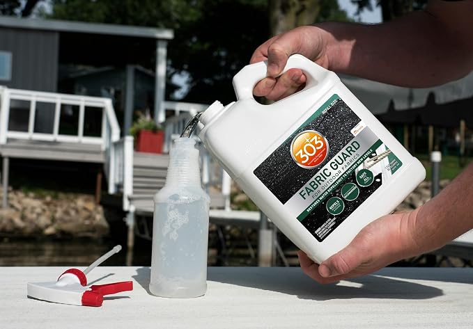 Restores water and stain resistance on boat covers, canvas, and marine fabrics.