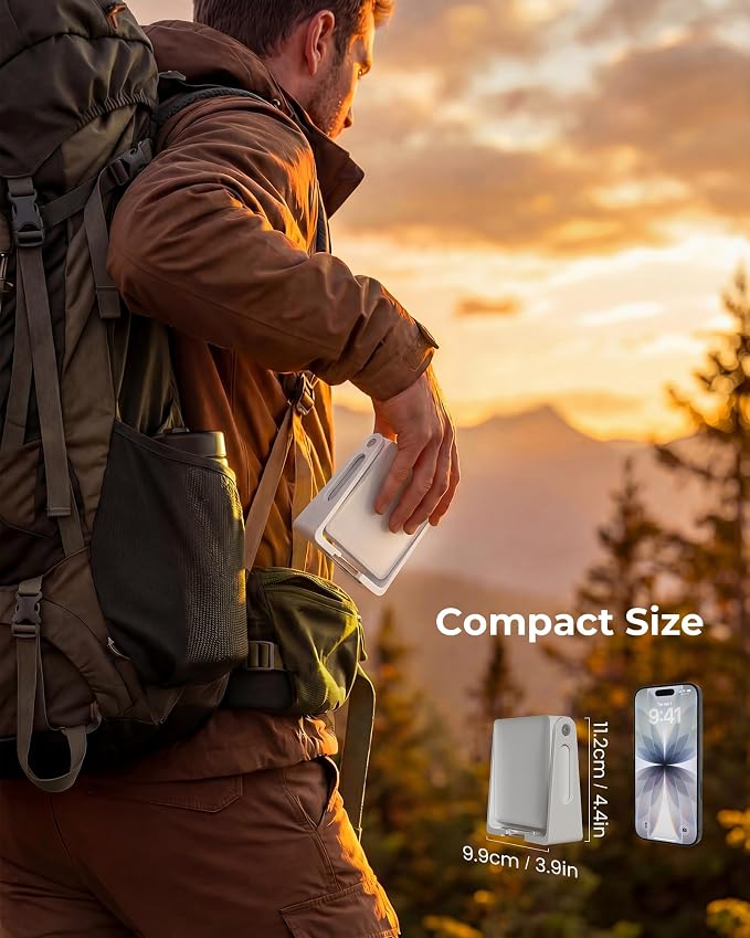 PopoIron LED Camping Lantern, 4000mAh Camping Lights with 3 Colors and Dimmable Brightness, 2-in-1 Flashlight & Emergency Indoor Lantern for Home Power Outages Camping Hiking Hurricane