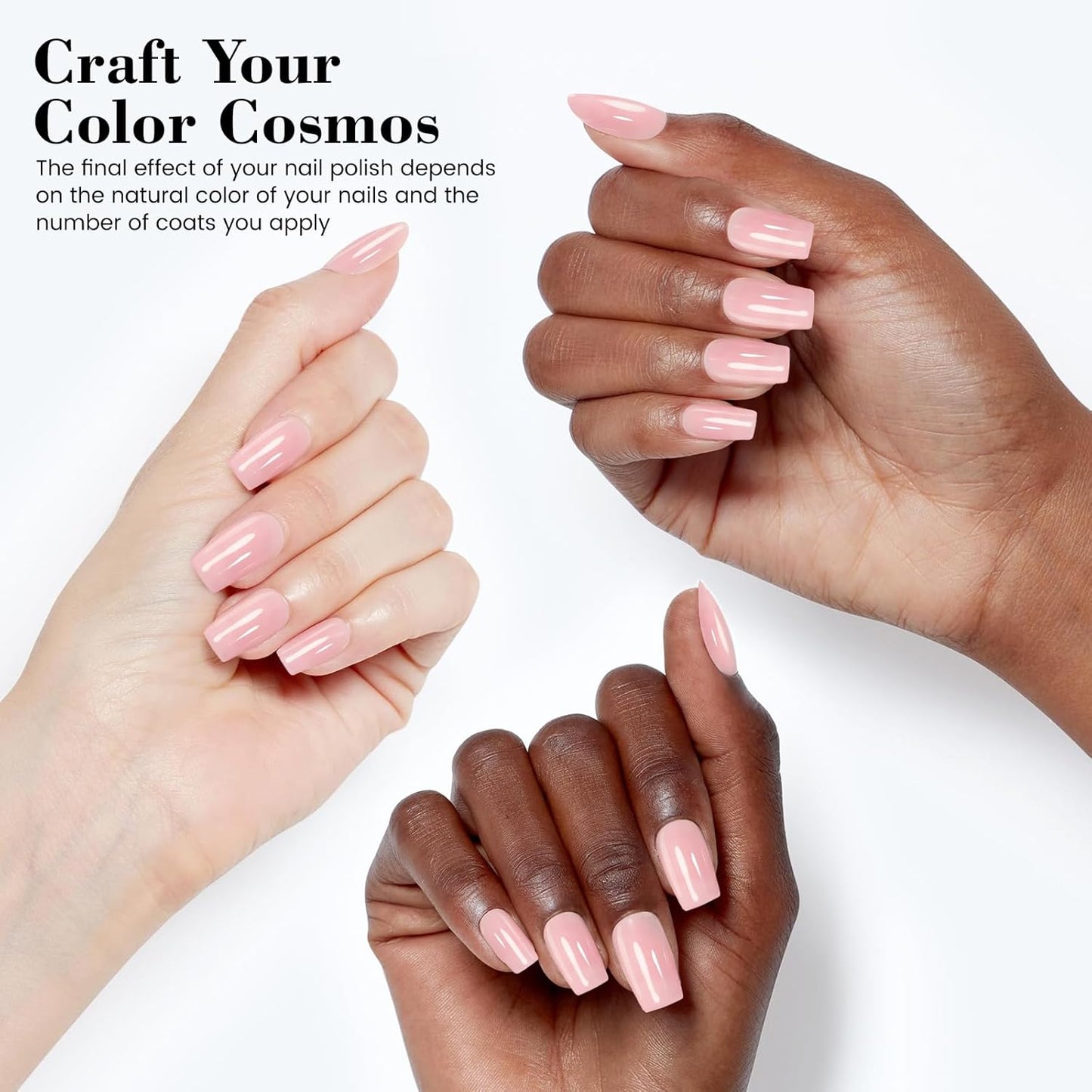 HEMA and TPO Free Milky Pink Gel Nail Polish - 18 ML Nude Jelly Pale Pink Nail Polish Gel for Women Girls Gift, Long Lasting Neutral Clear Translucent Color Soak Off Cured for Home Nail Art Salon DIY