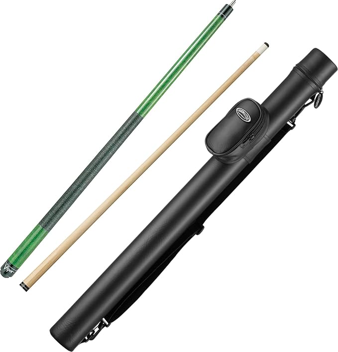 Viper by GLD Products Elite Series Green Wrapped Cue and Casemaster Q-Vault Supreme Black Cue Case, Muti