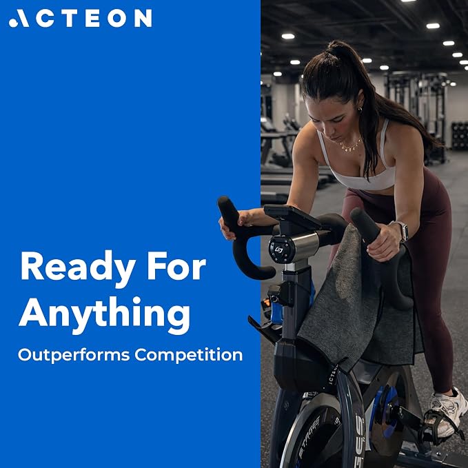 Acteon Microfiber Quick Dry Gym Towel 5 Pack, Silver ION Odor-Free Absorbent Fiber, Fast Drying, Men & Women Workout Gear for Body Sweat, Working Out, Towels Charcoal Grey