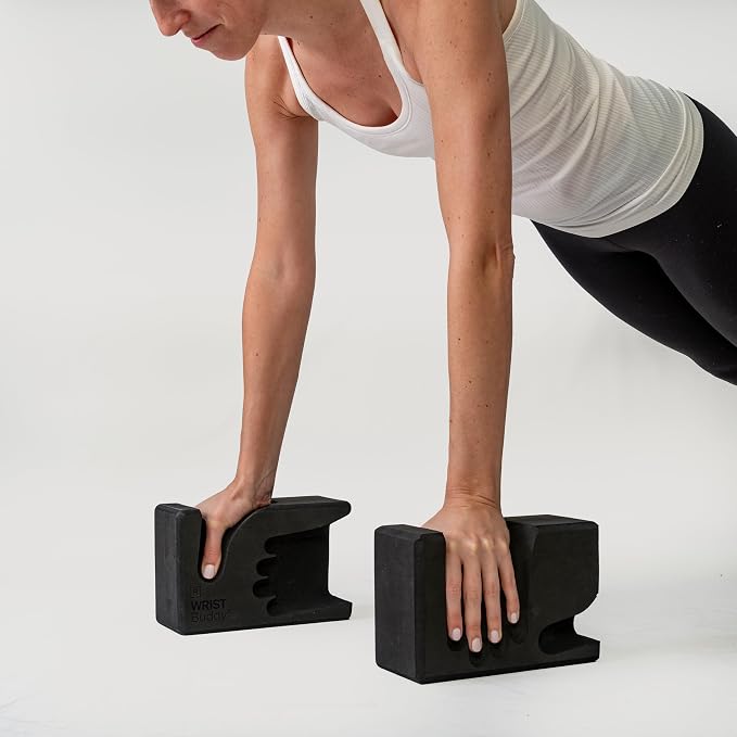 WRISTBuddy® Yoga Blocks 2-Pack (Left + Right) — Ergonomic, Hand-Shaped EVA Blocks for Wrist Relief & Better Grip | Doctor-Designed Support for Yoga, Pilates, Handstands, Push-Ups & Rehab