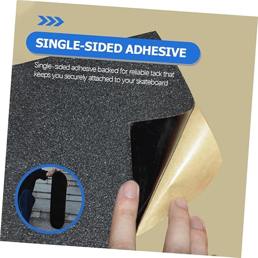 Abaodam 5pcs Skateboard Grip Tape Sheets Slip Sandpaper Tape for Longboard Grip
