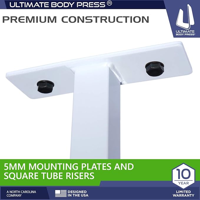 Ceiling Mount Pull Up Bar with 48” Straight Bar and 14” Risers, Fits 16” and 24” Joist by Ultimate Body Press