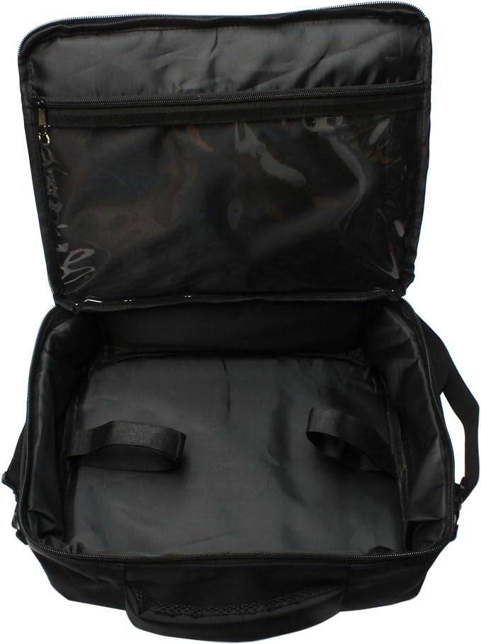 Scuba Diving Regulator Bag - Compact Durable Travel Storage with Suitcase Buckle, Detachable Shoulder Strap, Interior Hook-and-Loop Straps & Transparent Document Pocket for Gear Protection