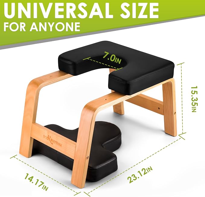BODY RHYTHM Yoga Headstand Bench, Yoga Inversion Chair, Headstand Trainer for Relieve Stress, Improve Sleep & Digestion and Strength Training, Ideal for Home Workout, Fitness and Gym