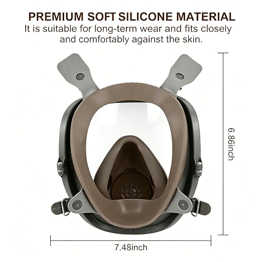 Reusable Full Face Shield Mask, Anti-Fog Clear Lens & Soft Silicone Seal, for Home DIY, Painting, Woodworking, Gardening & Renovation