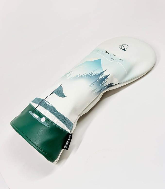 Golf Driver Headcover birdskie Premium Leather Head Cover. Digitally Printed and Embroidered Design. Head Cover for Your Driver by birdskie.