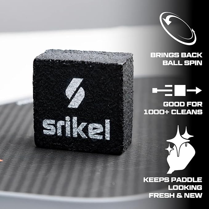 Pickleball – Paddle Cleaner Eraser with Carrying Storage Case, Premium Carbon Fiber Pickle Ball Racket Cleaner, Fast & Easy Rubber Eraser Removes Ball Residue, Dirt & Scratches