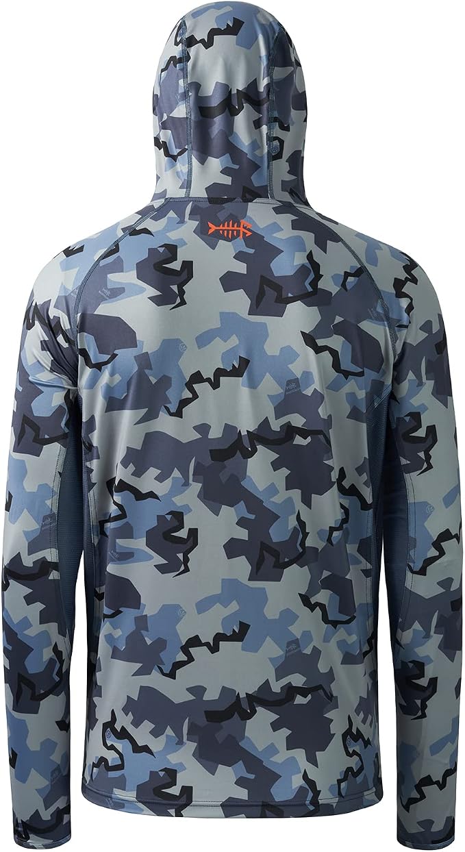 BASSDASH Men's UPF 50+ Camo Long Sleeve Hunting Fishing Hoodie Shirt